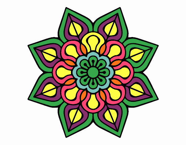 Mandala de flor sencilla