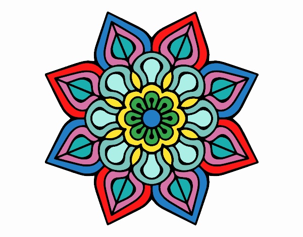 Mandala de flor sencilla