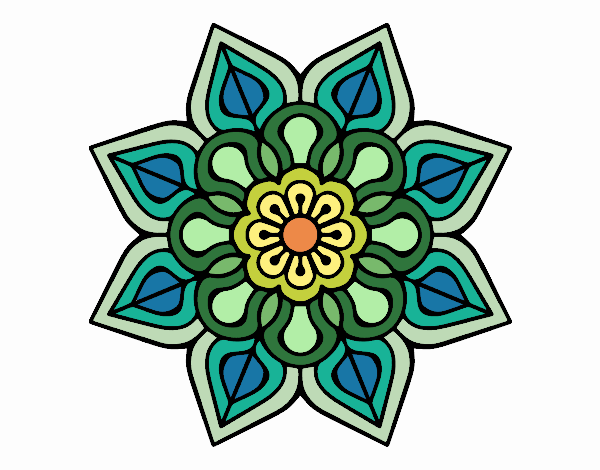 Mandala de flor sencilla