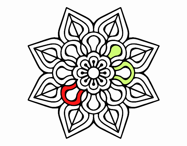 Mandala de flor sencilla