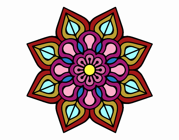 Mandala de flor sencilla