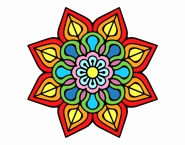 Mandala de flor sencilla