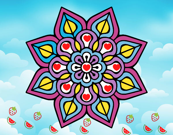 Mandala de flor sencilla