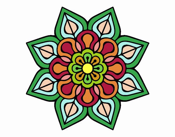 Mandala de flor sencilla