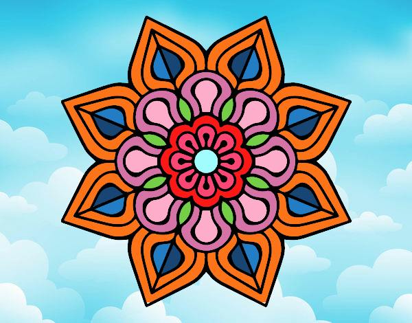 Mandala de flor sencilla