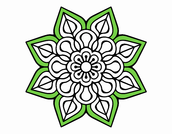 Mandala de flor sencilla