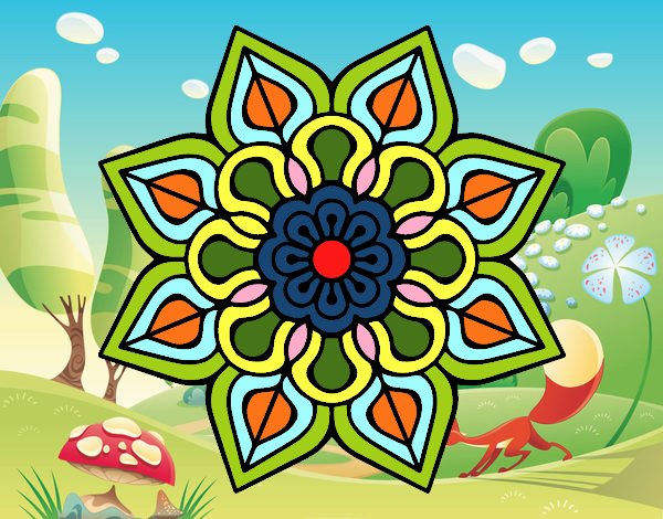 Mandala de flor sencilla