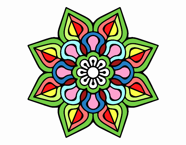 Mandala de flor sencilla