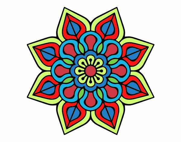 Mandala de flor sencilla