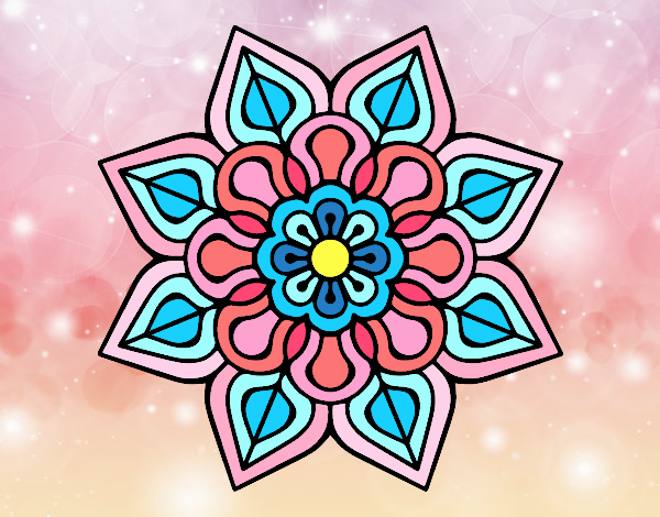 Mandala de flor sencilla