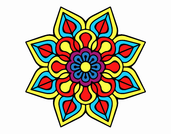 Mandala de flor sencilla