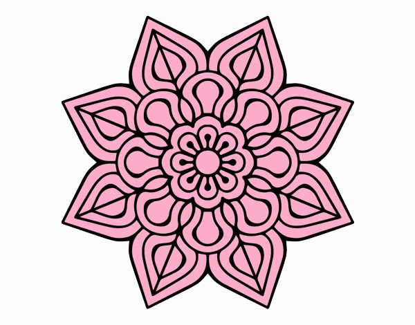 Mandala de flor sencilla