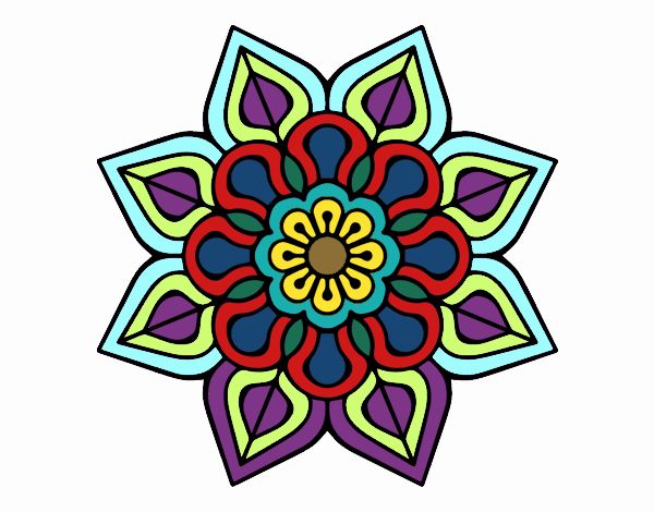 Mandala de flor sencilla