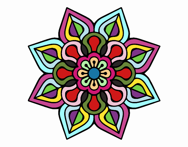 Mandala de flor sencilla