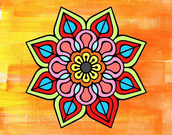 Mandala de flor sencilla