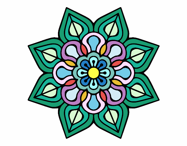 Mandala de flor sencilla