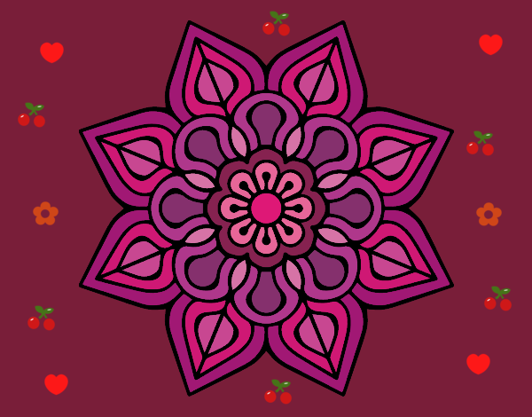 Mandala de flor sencilla