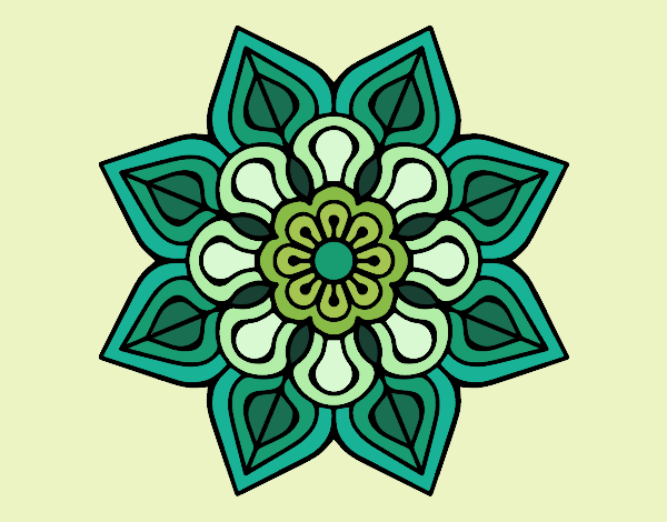 Mandala de flor sencilla