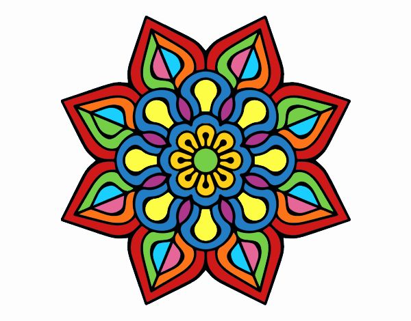 Mandala de flor sencilla