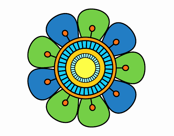 Mandala en forma de flor