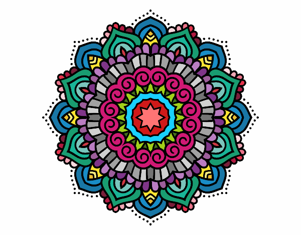 Mandala estrella decorada