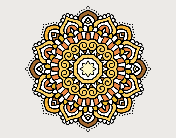 Mandala estrella decorada