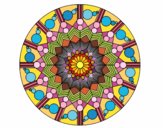 Mandala flor con círculos