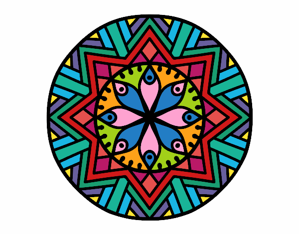 Mandala flor de bambú