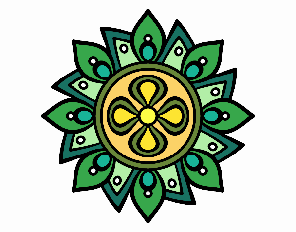 Mandala flor sencilla