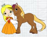 Princesa y unicornio