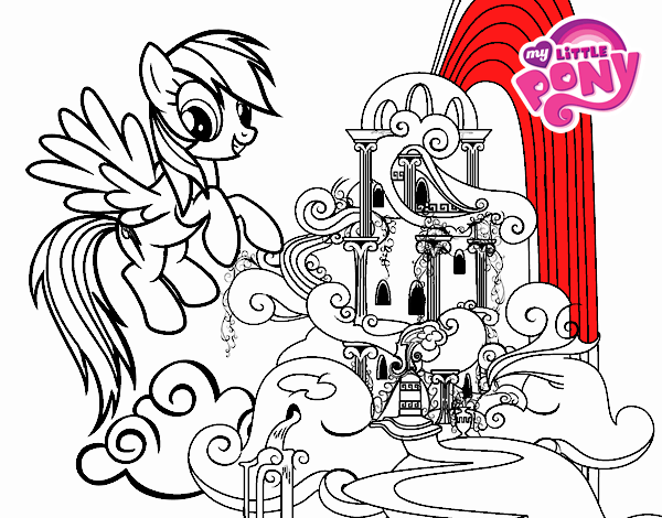 Rainbow Dash en su palacio