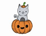 Un gatito de Halloween