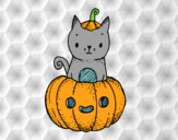 Un gatito de Halloween