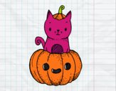 Un gatito de Halloween