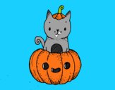 Un gatito de Halloween