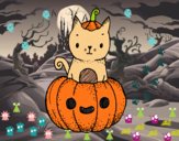 Un gatito de Halloween