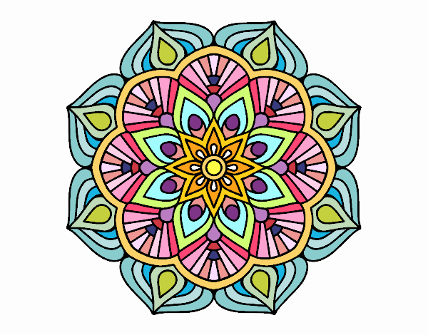 Un mandala de flor oriental