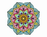 Un mandala de flor oriental