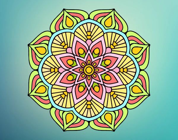 Un mandala de flor oriental