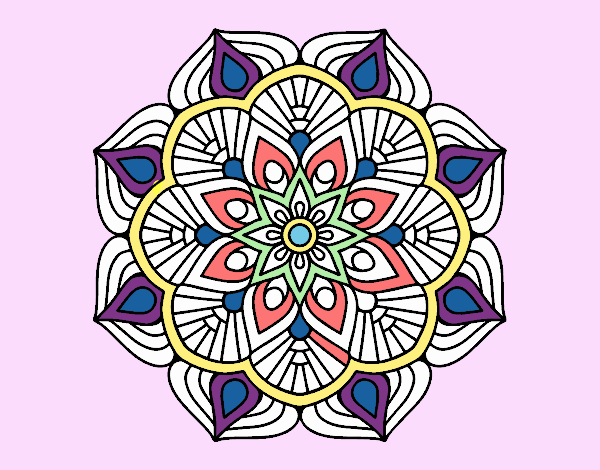 Un mandala de flor oriental