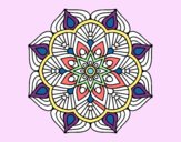 Un mandala de flor oriental