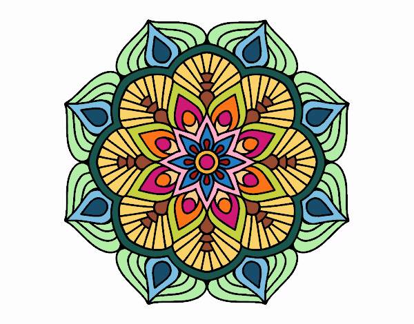 Un mandala de flor oriental