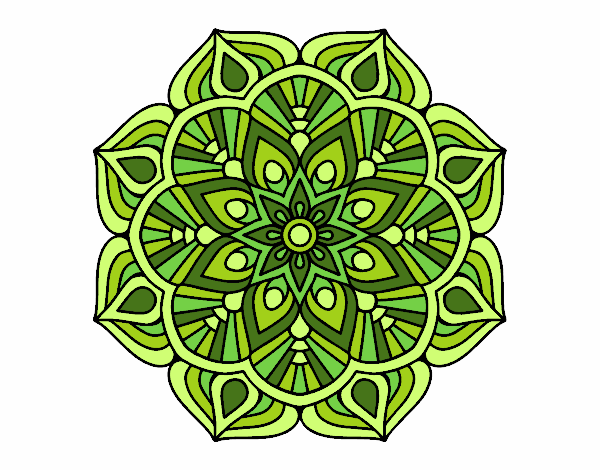 Un mandala de flor oriental