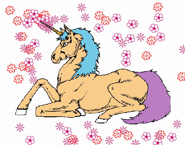 Unicornio sentado