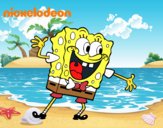 Bob Esponja saludando