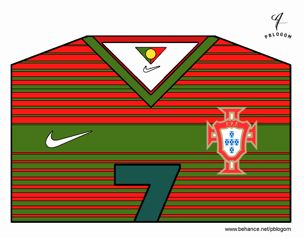 Camiseta del mundial de fútbol 2014 de Portugal