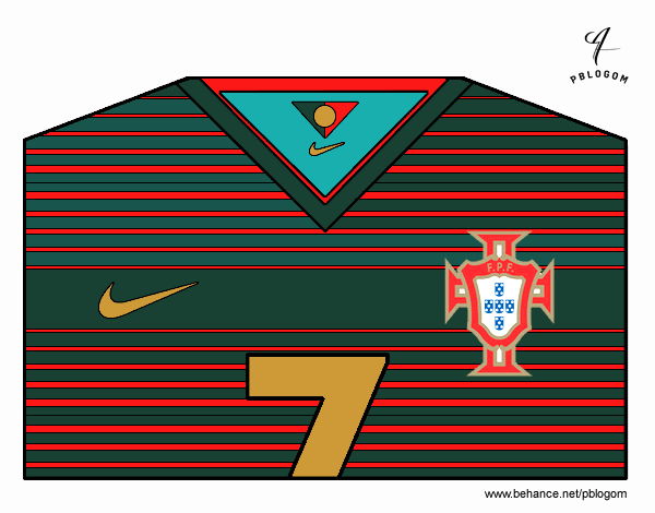 Camiseta del mundial de fútbol 2014 de Portugal