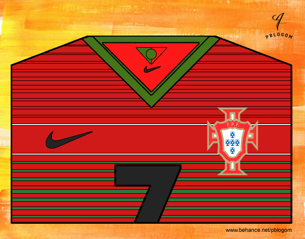 Camiseta del mundial de fútbol 2014 de Portugal