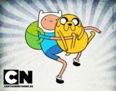 Finn y Jake abrazados