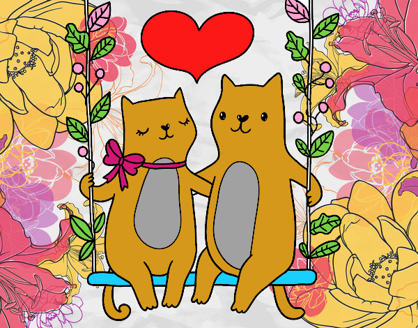 Gatitos enamorados